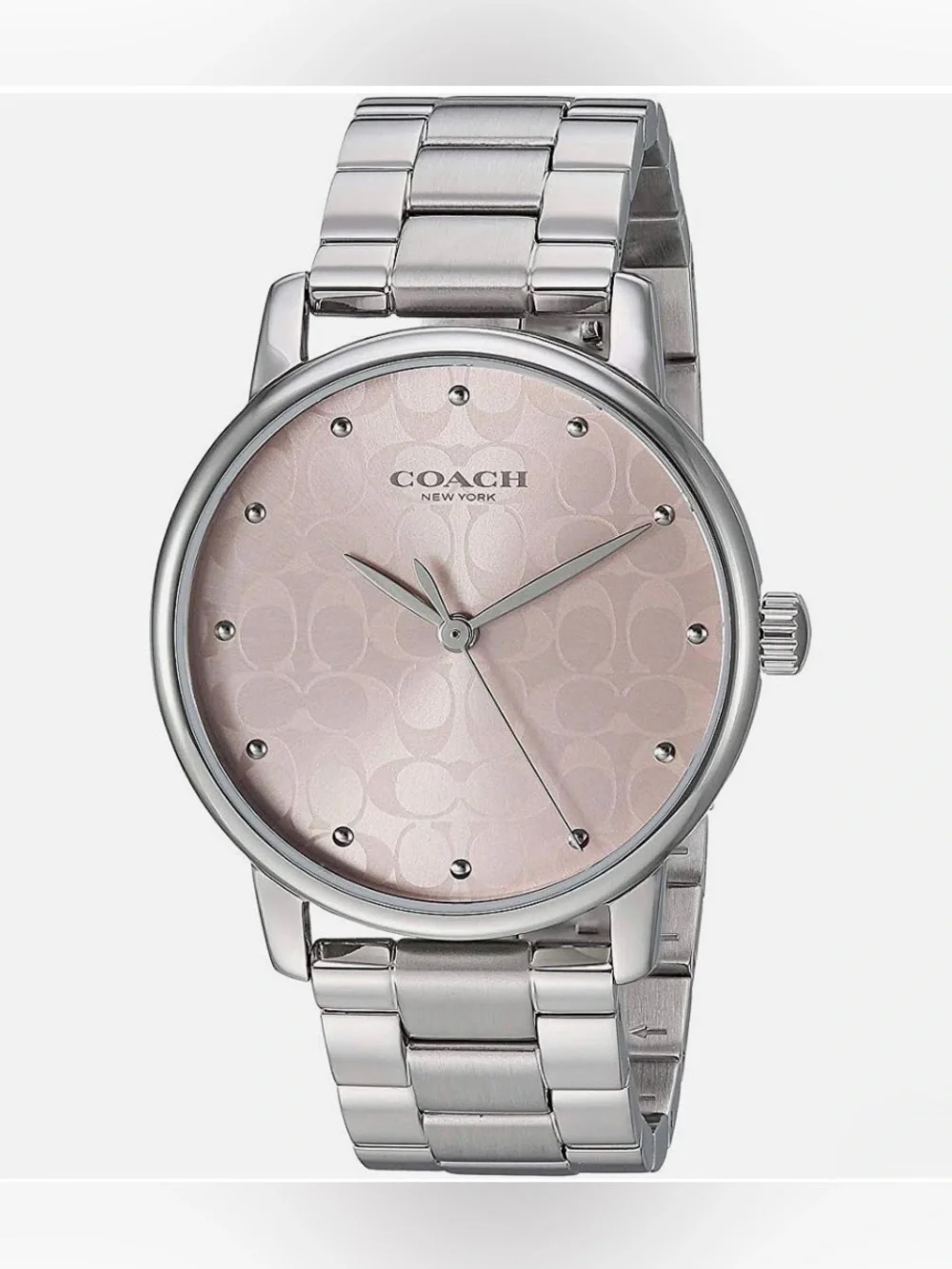 COACH WOMEN’S GRAND SILVER/PINK WATCH-EUC! - Picture 1 of 7